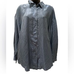 Montage 100% blue silk vintage blouse